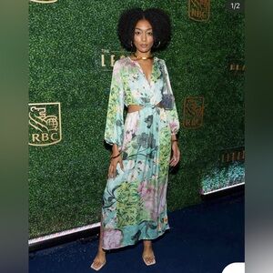 Zara Floral Cut-Out Dress